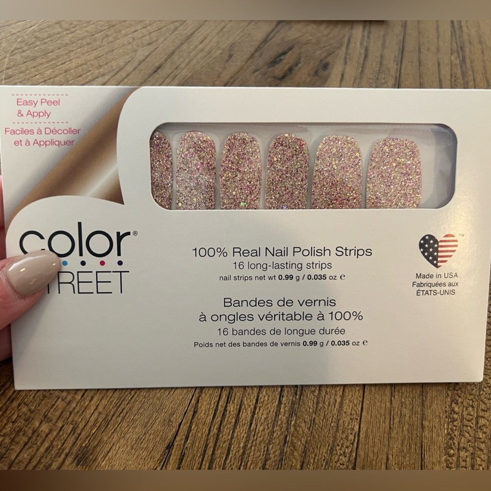 Color Street Sparkling Pink Nail Strips in Shade “Tokyo Lights”- Unopened